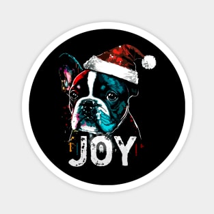 Christmas Bulldog Joy Magnet